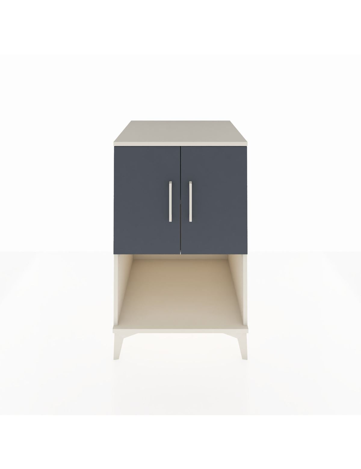 Kronos Komodin 2 Raflı 2 Kapaklı 60x59x96 Aytaşı-Antrasit