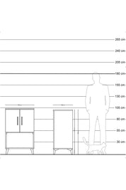 Kronos Komodin 2 Raflı 2 Kapaklı 60x59x96 Aytaşı-Antrasit