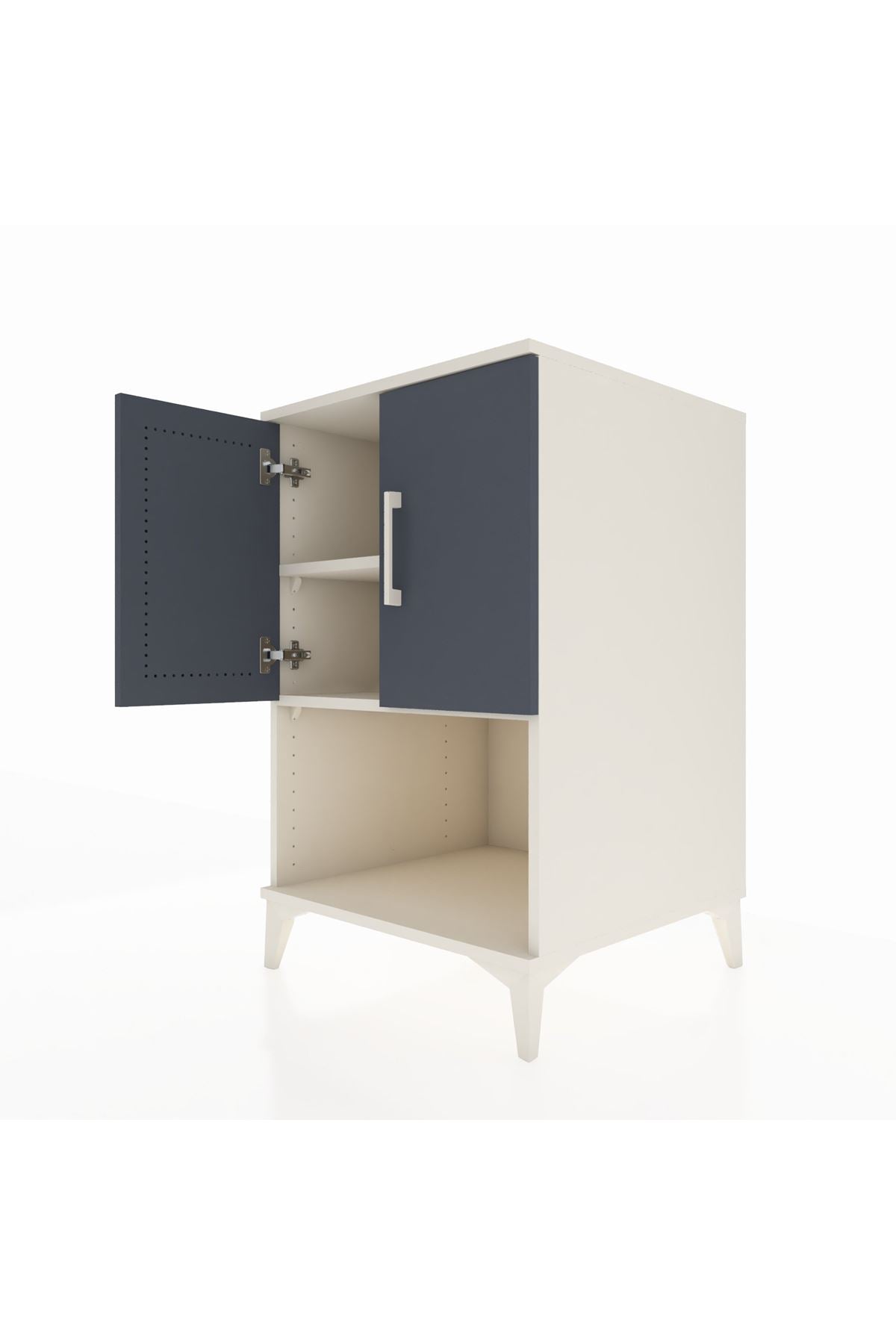 Kronos Komodin 2 Raflı 2 Kapaklı 60x59x96 Aytaşı-Antrasit