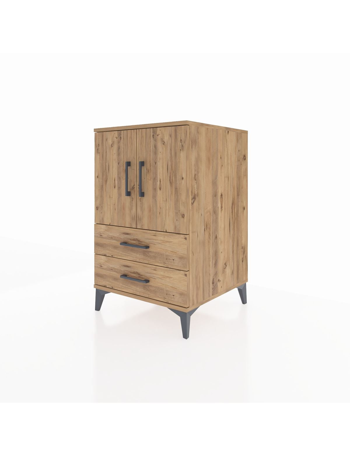 Kronos Komodin 2 Raflı 2 Çekmeceli 2 Kapaklı 60x59x96 - S80M032V9C