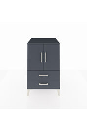 Kronos Komodin 2 Raflı 2 Çekmeceli 2 Kapaklı 60x59x96 Antrasit-Antrasit