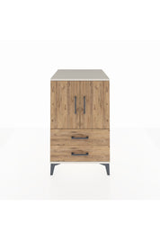 Kronos Komodin 2 Raflı 2 Çekmeceli 2 Kapaklı 60x59x96 Aytaşı-Çam