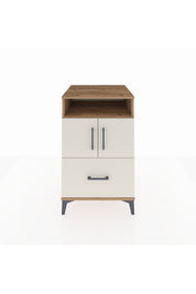 Kronos Komodin 2 Raflı Tek Çekmeceli 2 Kapaklı 60x59x96 Çam-Aytaşı