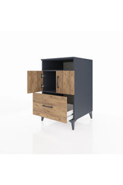 Kronos Komodin 2 Raflı Tek Çekmeceli 2 Kapaklı 60x59x96 - S80M031V6C