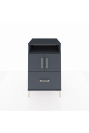 Kronos Komodin 2 Raflı Tek Çekmeceli 2 Kapaklı 60x59x96 Antrasit-Antrasit
