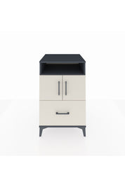 Kronos Komodin 2 Raflı Tek Çekmeceli 2 Kapaklı 60x59x96 Antrasit-Aytaşı