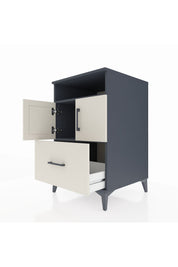 Kronos Komodin 2 Raflı Tek Çekmeceli 2 Kapaklı 60x59x96 - S80M031V4C