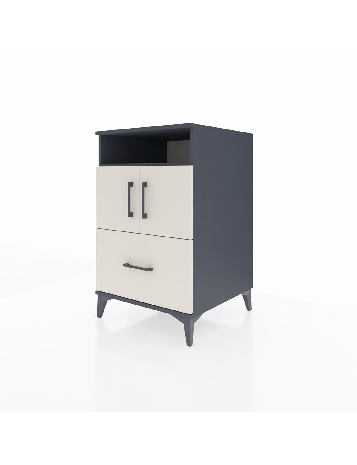 Kronos Komodin 2 Raflı Tek Çekmeceli 2 Kapaklı 60x59x96 - S80M031V4C