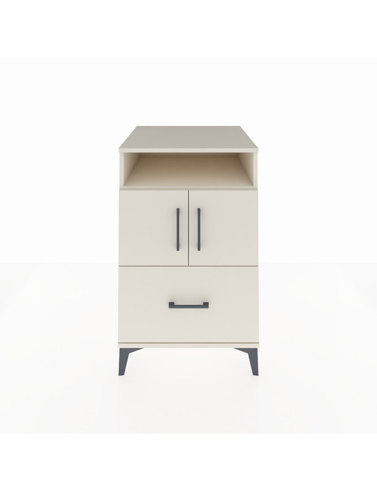 Kronos Komodin 2 Raflı Tek Çekmeceli 2 Kapaklı 60x59x96 Aytaşı-Aytaşı