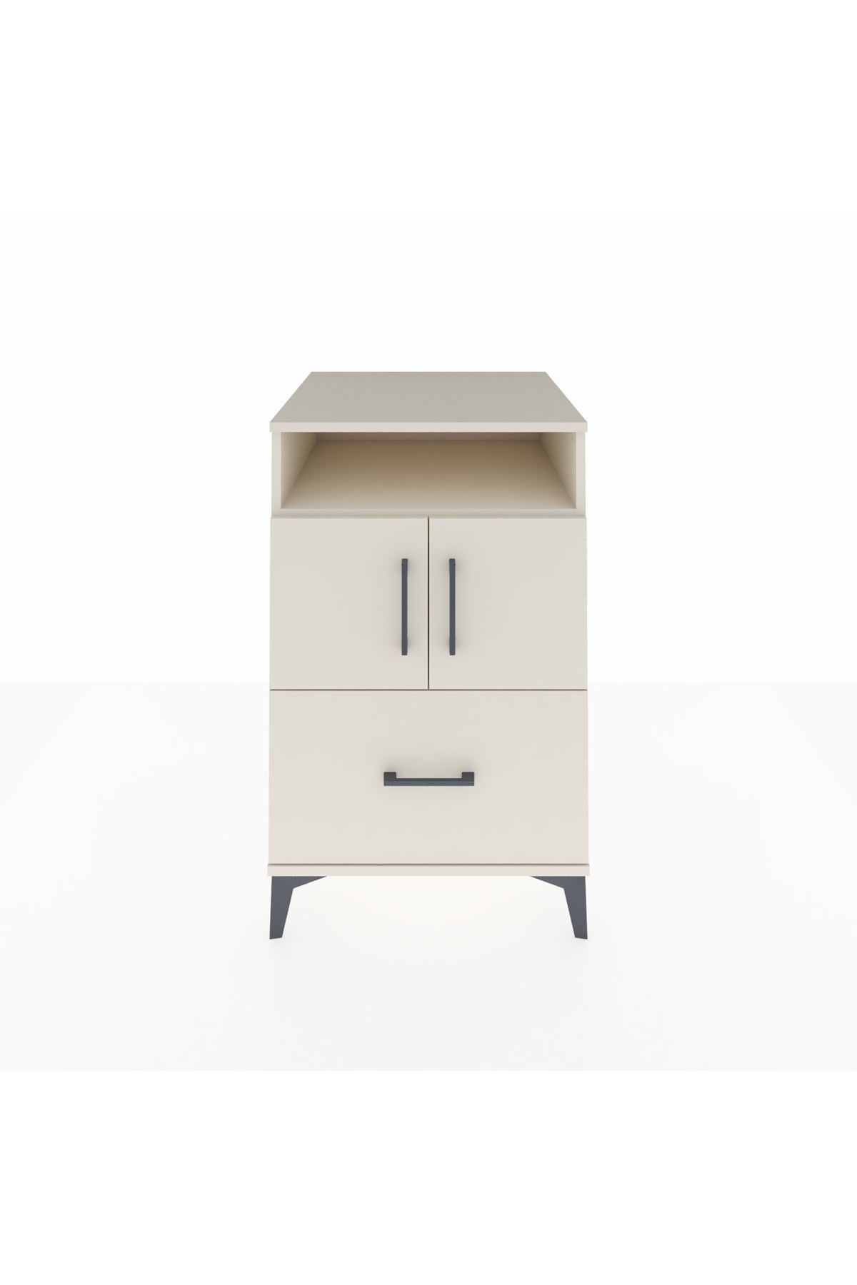 Kronos Komodin 2 Raflı Tek Çekmeceli 2 Kapaklı 60x59x96 Aytaşı-Aytaşı