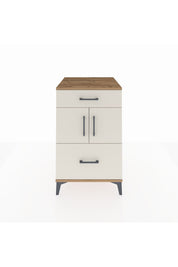 Kronos Komodin Tek Raflı 2 Çekmeceli 2 Kapaklı 60x59x96 Çam-Aytaşı