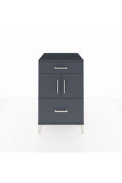 Kronos Komodin Tek Raflı 2 Çekmeceli 2 Kapaklı 60x59x96 Antrasit-Antrasit