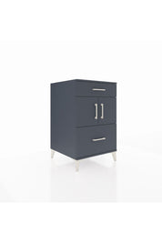 Kronos Komodin Tek Raflı 2 Çekmeceli 2 Kapaklı 60x59x96 Antrasit-Antrasit