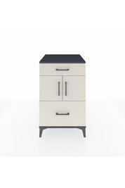 Kronos Komodin Tek Raflı 2 Çekmeceli 2 Kapaklı 60x59x96 Antrasit-Aytaşı