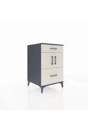 Kronos Komodin Tek Raflı 2 Çekmeceli 2 Kapaklı 60x59x96 Antrasit-Aytaşı