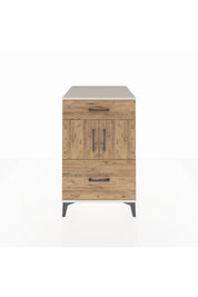 Kronos Komodin Tek Raflı 2 Çekmeceli 2 Kapaklı 60x59x96 Aytaşı-Çam