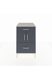Kronos Komodin Tek Raflı 2 Çekmeceli 2 Kapaklı 60x59x96 Aytaşı-Antrasit