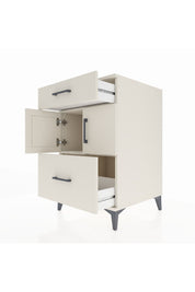 Kronos Komodin Tek Raflı 2 Çekmeceli 2 Kapaklı 60x59x96 Aytaşı-Aytaşı