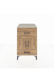 Kronos Komodin Tek Raflı 2 Çekmeceli 2 Kapaklı 60x59x96 Aytaşı-Çam