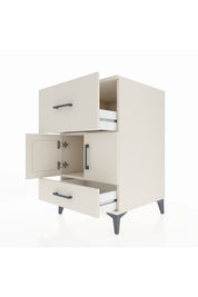 Kronos Komodin Tek Raflı 2 Çekmeceli 2 Kapaklı 60x59x96 Aytaşı-Aytaşı