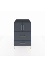 Kronos Komodin Tek Raflı 2 Çekmeceli 2 Kapaklı 60x59x96 Antrasit-Antrasit