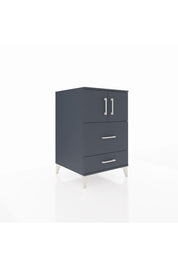 Kronos Komodin Tek Raflı 2 Çekmeceli 2 Kapaklı 60x59x96 Antrasit-Antrasit