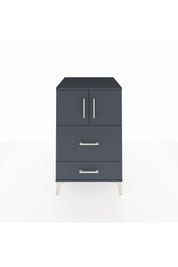 Kronos Komodin Tek Raflı 2 Çekmeceli 2 Kapaklı 60x59x96 Antrasit-Antrasit