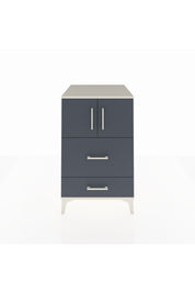 Kronos Komodin Tek Raflı 2 Çekmeceli 2 Kapaklı 60x59x96 Aytaşı-Antrasit