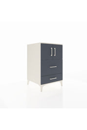 Kronos Komodin Tek Raflı 2 Çekmeceli 2 Kapaklı 60x59x96 Aytaşı-Antrasit