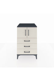 Kronos Komodin Tek Raflı 3 Çekmeceli 2 Kapaklı 60x59x96 Antrasit-Aytaşı