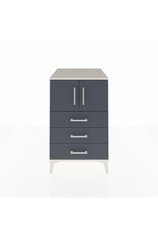 Kronos Komodin Tek Raflı 3 Çekmeceli 2 Kapaklı 60x59x96 Aytaşı-Antrasit