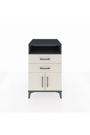 Kronos Komodin Tek Raflı 2 Çekmeceli 2 Kapaklı 60x59x96 Antrasit-Aytaşı