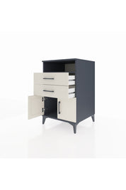 Kronos Komodin Tek Raflı 2 Çekmeceli 2 Kapaklı 60x59x96 Antrasit-Aytaşı