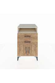 Kronos Komodin Tek Raflı 2 Çekmeceli 2 Kapaklı 60x59x96 Aytaşı-Çam