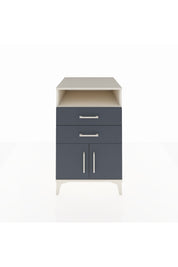 Kronos Komodin Tek Raflı 2 Çekmeceli 2 Kapaklı 60x59x96 Aytaşı-Antrasit