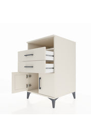 Kronos Komodin Tek Raflı 2 Çekmeceli 2 Kapaklı 60x59x96 Aytaşı-Aytaşı