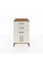 Kronos Komodin 3 Çekmeceli 2 Kapaklı 60x59x96 Çam-Aytaşı
