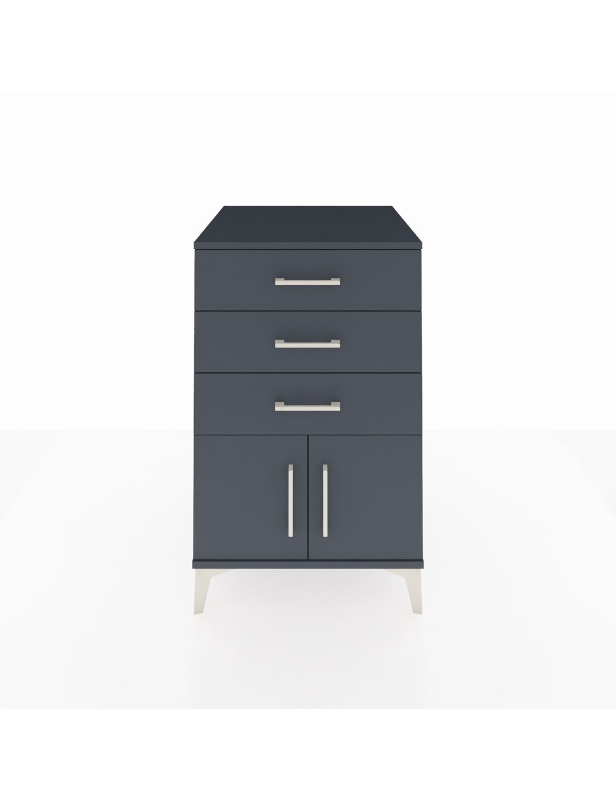 Kronos Komodin 3 Çekmeceli 2 Kapaklı 60x59x96 Antrasit-Antrasit