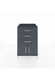 Kronos Komodin 3 Çekmeceli 2 Kapaklı 60x59x96 Antrasit-Antrasit