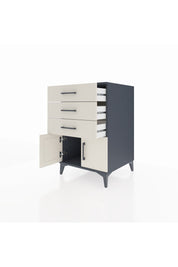 Kronos Komodin 3 Çekmeceli 2 Kapaklı 60x59x96 Antrasit-Aytaşı