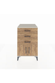 Kronos Komodin 3 Çekmeceli 2 Kapaklı 60x59x96 Aytaşı-Çam