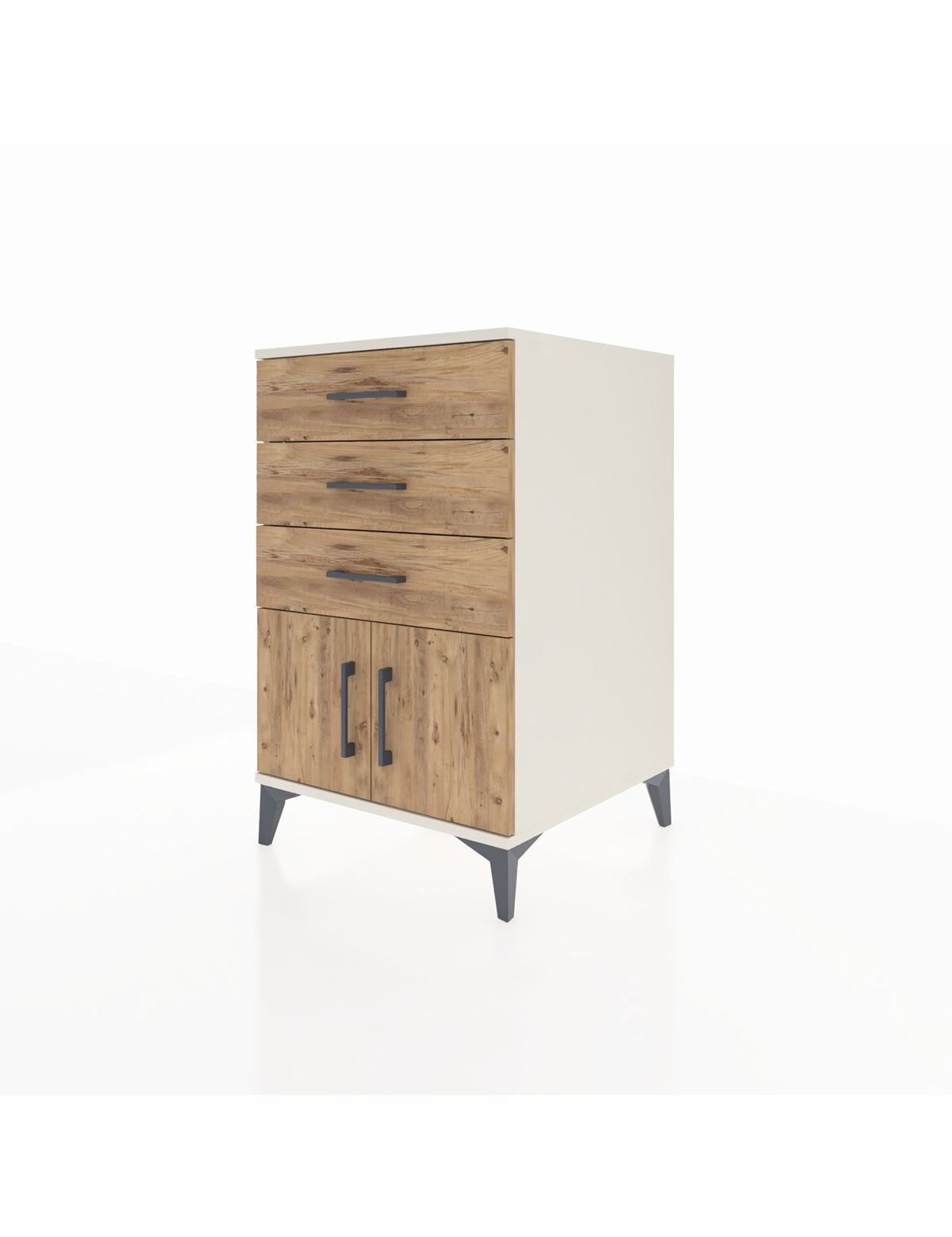 Kronos Komodin 3 Çekmeceli 2 Kapaklı 60x59x96 - S80M024V3C