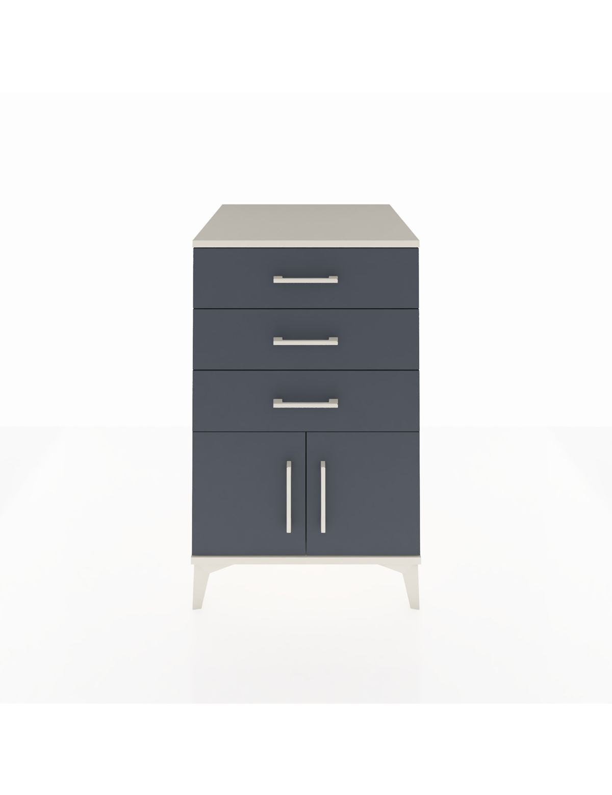 Kronos Komodin 3 Çekmeceli 2 Kapaklı 60x59x96 Aytaşı-Antrasit