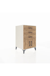 Kronos Komodin 3 Çekmeceli 2 Kapaklı 60x59x96 Aytaşı-Çam