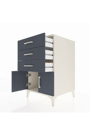 Kronos Komodin 3 Çekmeceli 2 Kapaklı 60x59x96 Aytaşı-Antrasit