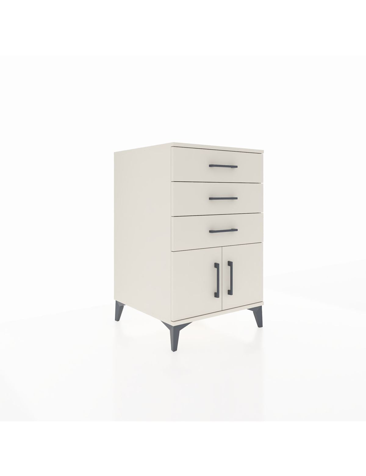 Kronos Komodin 3 Çekmeceli 2 Kapaklı 60x59x96 Aytaşı-Aytaşı