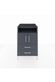 Kronos Komodin 2 Raflı 2 Çekmeceli 2 Kapaklı 60x59x96 Antrasit-Antrasit