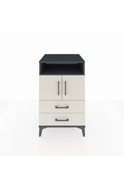 Kronos Komodin 2 Raflı 2 Çekmeceli 2 Kapaklı 60x59x96 Antrasit-Aytaşı