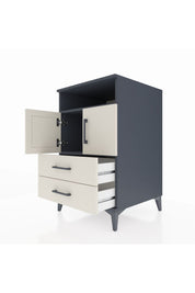 Kronos Komodin 2 Raflı 2 Çekmeceli 2 Kapaklı 60x59x96 Antrasit-Aytaşı