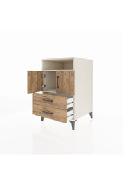 Kronos Komodin 2 Raflı 2 Çekmeceli 2 Kapaklı 60x59x96 Aytaşı-Çam